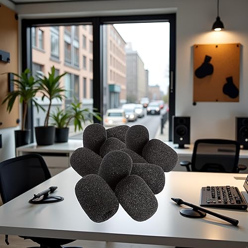 Miniatura 2 de 10 piezas de repuesto de espuma Parrott B350 negro para BlueParrott B450 B550 C400 S450 B250 B350 cubierta de micrófono para parabrisas y filtros