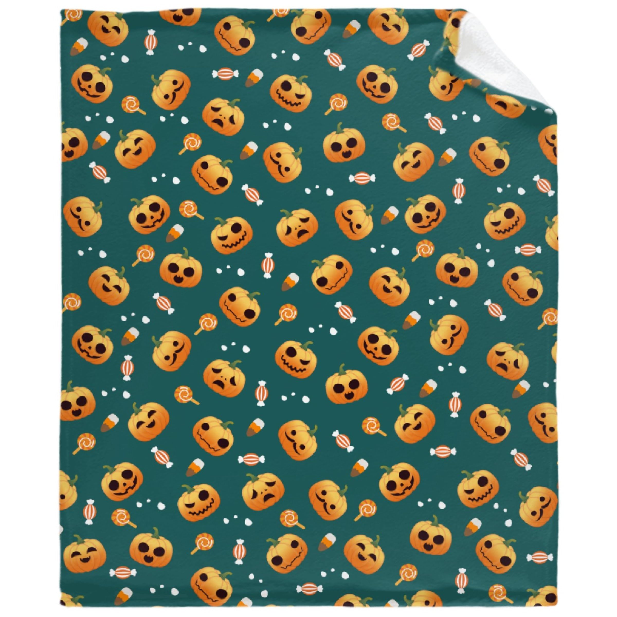 Halloween Pumpkin Blanket - Super Soft Fleece Throw for Couch, Bed - Air Conditioning Blanket - 60x50 inches - Teen