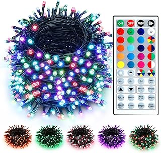 Brizled RGB Christmas Lights, 164ft 500 LED Color Changing String Lights, Dimmable Christmas Tree Lights, Indoor Christmas Lights, Multifunctional Fairy Lights with Remote for Outdoor Xmas Party Decor