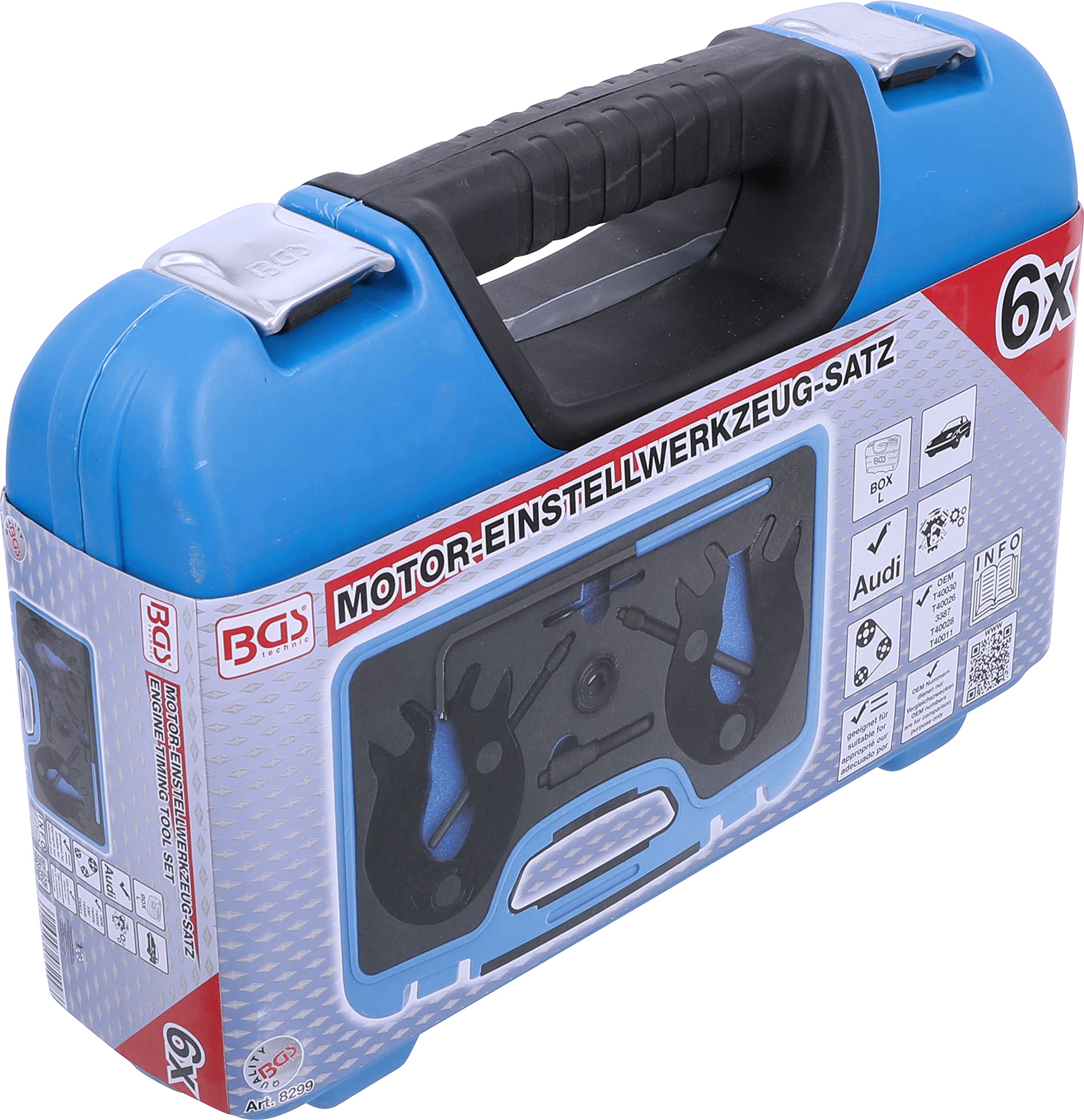 BGS 8299 | Juego de calado de distribución | para Audi A4, A6, A8 | Cambio de correa dentada | fija leva y cigüeñal | trabajos de reparación en el motor