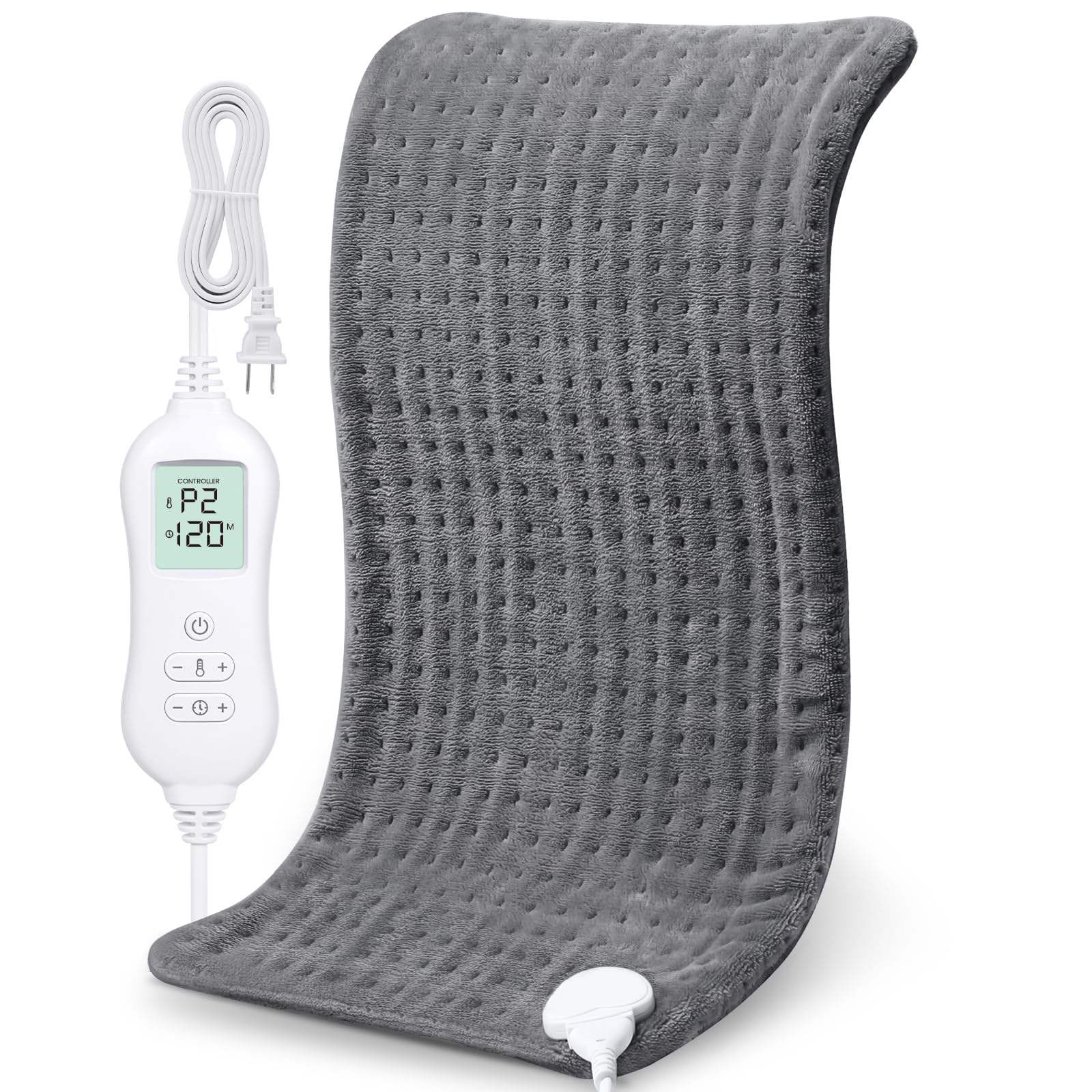 NOWWISH Coussin chauffant pour soulager les douleurs dorsales et les crampes, coussin chauffant humide pour le cou et les épaules, arrêt automatique, lavable en machine, cadeau pour homme, 30,5 x 61