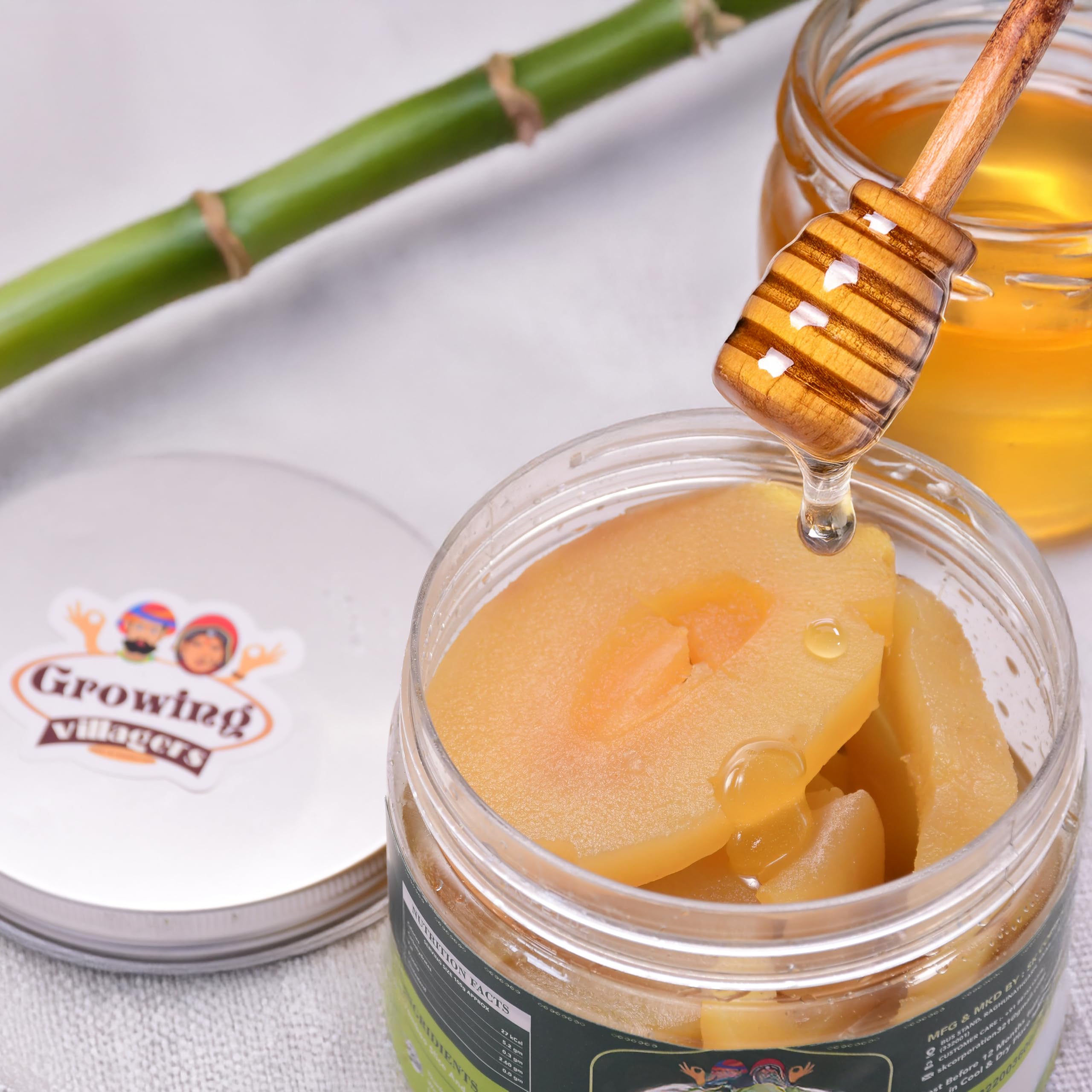 Bass Ka Murabba For Height Homemade Delicious Sweet Bamboo Murabba With Raw Forest Honey | Fresh & Natural Ready To Eat Bans Ka Murabba | No Artificial Colors & Flavors 600 Grams