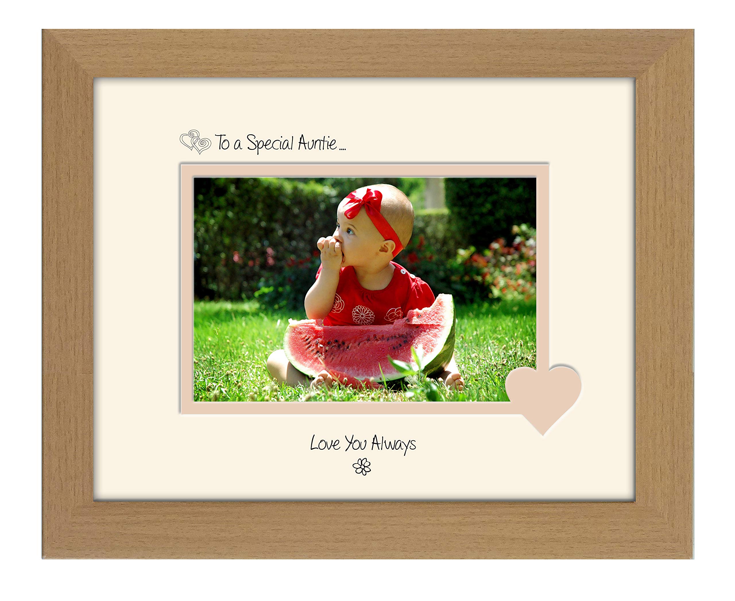 Photos In A Word Oak Finish Frame Cream Mount Beige Inside Auntie Photo Frame Special Auntie Love You Always Double Mounted Quality Gift (Oak Finish Frame Cream Mount Beige Inside)