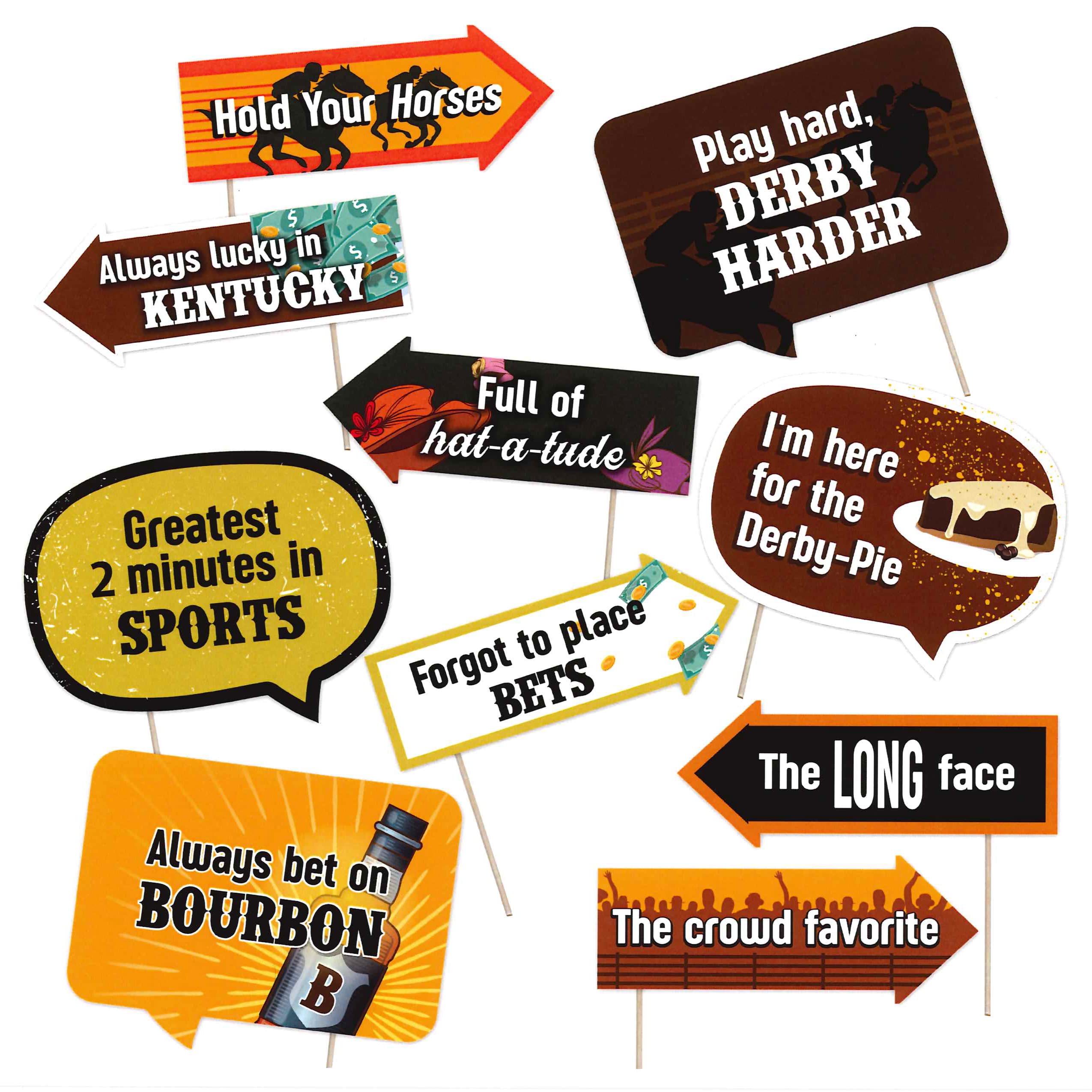 JazzooFunny Kentucky Horse Derby Photo Booth Props