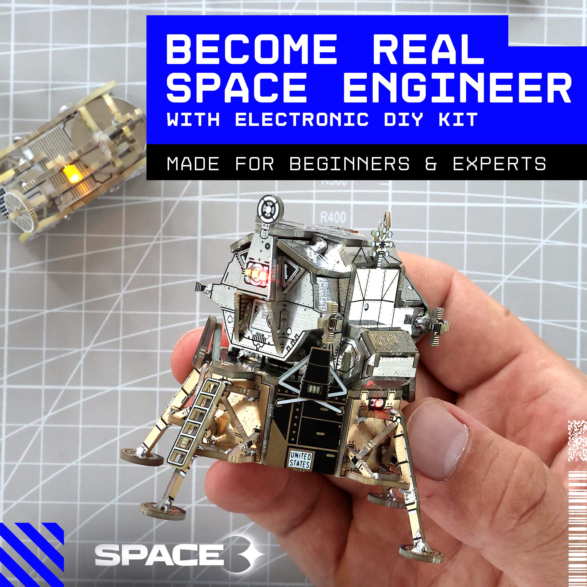 Apollo11 science　 Geeek Club DIY Science Kit - 88-Piece Apollo 11 Electronic
