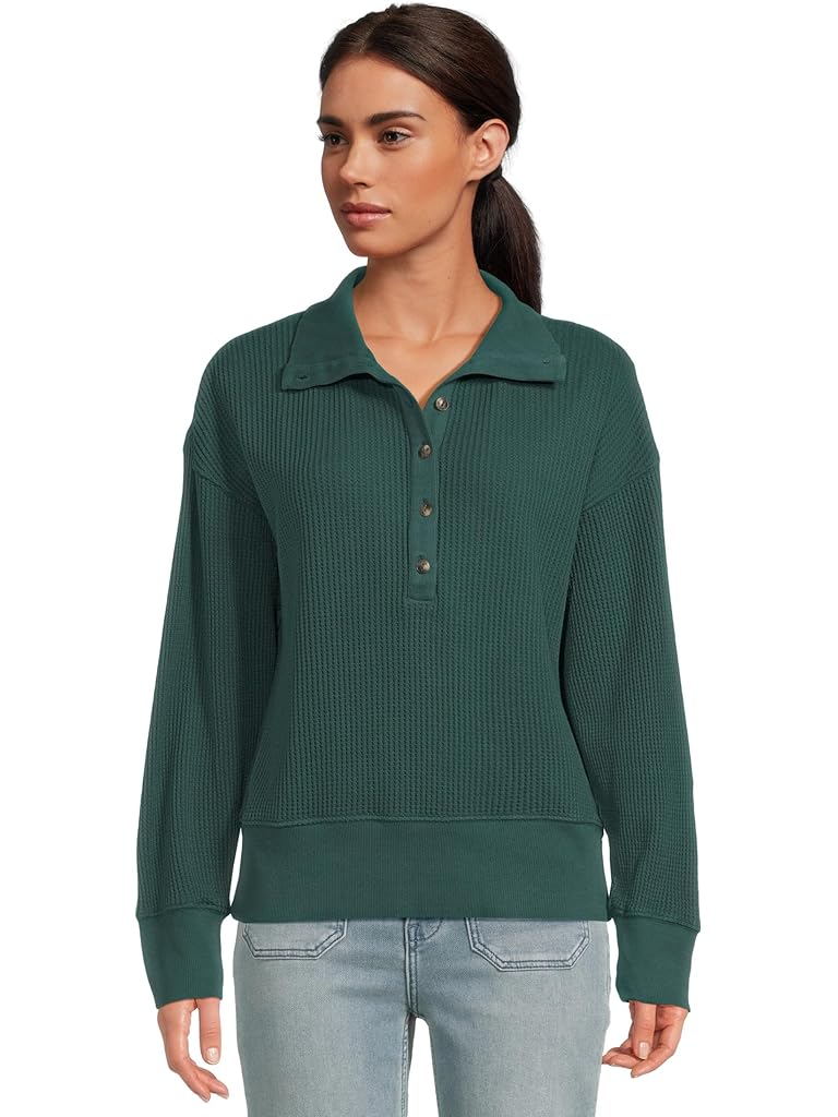 Brown Faherty Apres Waffle Henley