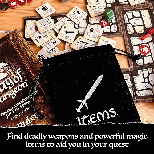 Miniatura 5 de Bag of Dungeon - Atrévete a entrar en el dragón - Un juego de mesa de aventura de fantasía familiar para 1-4 jugadores de 7 años en adelante