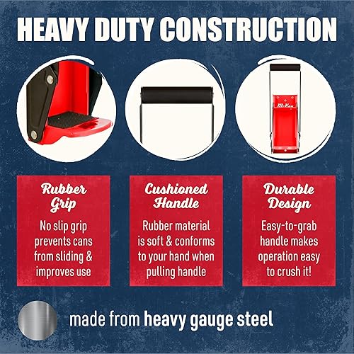 Miniatura 39 de Mckay Trituradora de latas de metal de 16 onzas, trituradora de latas montada en la pared, trituradora de latas para reciclar trituradora de pared