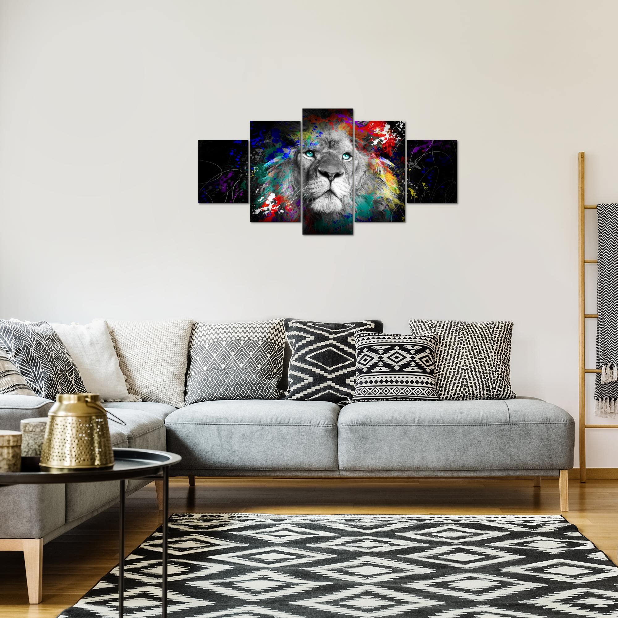 Runa Art Quadri Moderni Giappone L'immagine Tela Non Tessuta Soggiorno Camera da letto Giapponese Motivi Marrone Rosso 050712a