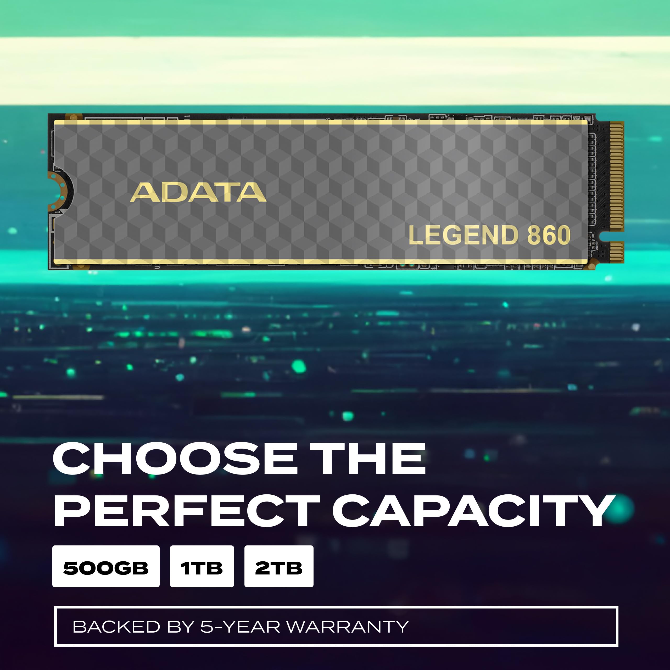 ADATA Legend 860 PCIe Gen4 x4 M.2 2280 SSD - 1TB NVMe Internal
