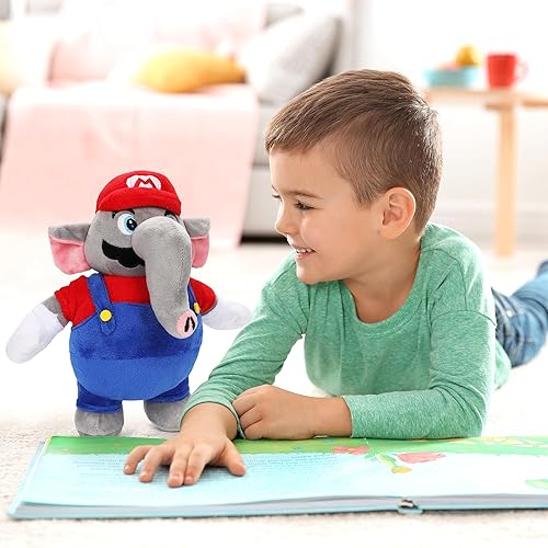 Miniatura 7 de Pembaoing Peluche de elefante Super Bros de 10 pulgadas, lindo juguete de peluche de Marvel, almohada de peluche, decoración de habitación, regalo