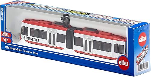 Miniatura 8 de Siku 1895, tranvía, 187, metalplástico, rojoblanco, compatible con otros juguetes