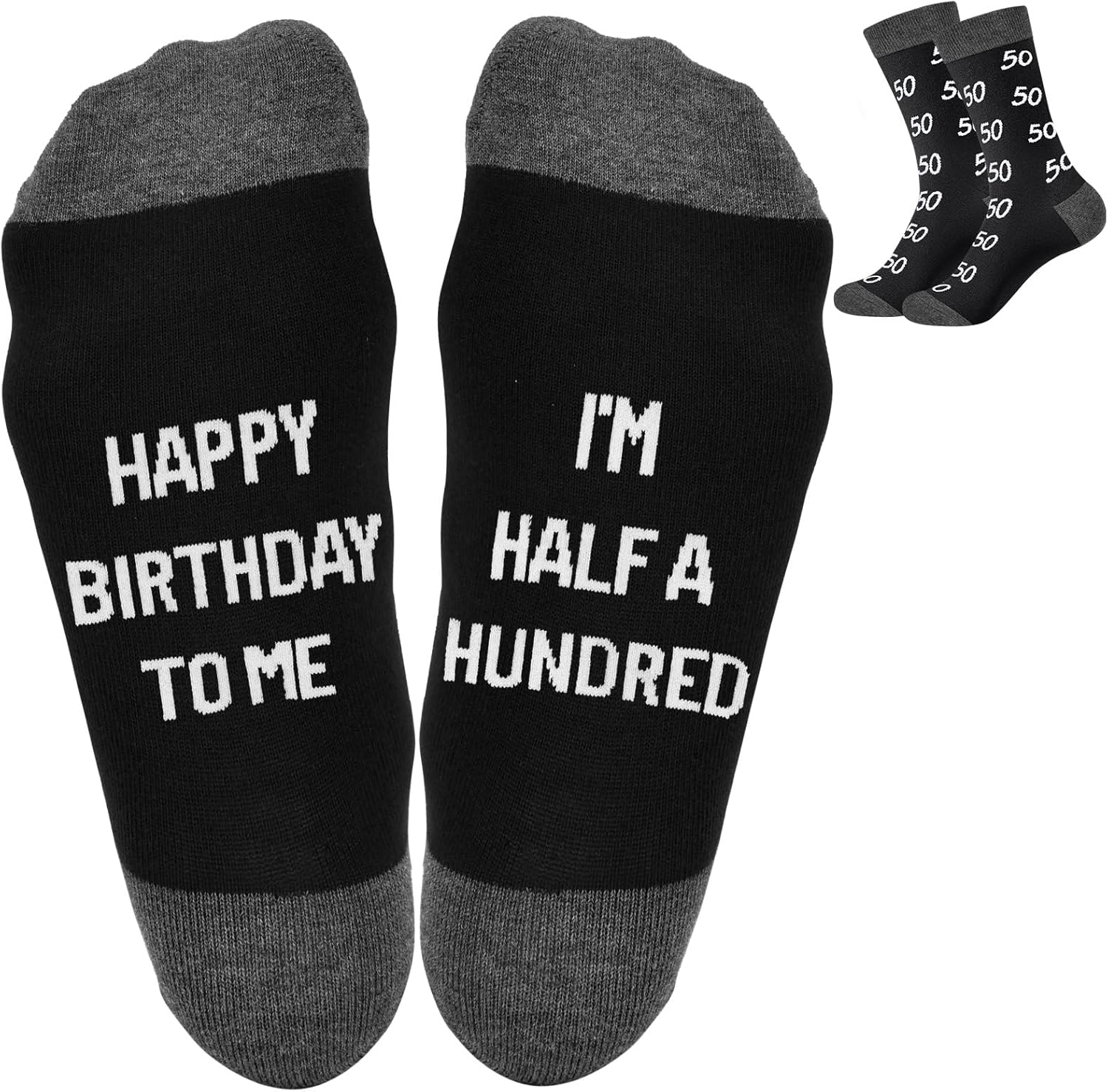Shintrend 50th Birthday Gifts for Him - Funny Socks for 50 Year Old Men Dad Husband Cotton Crew Socks for 50th Birthday Party