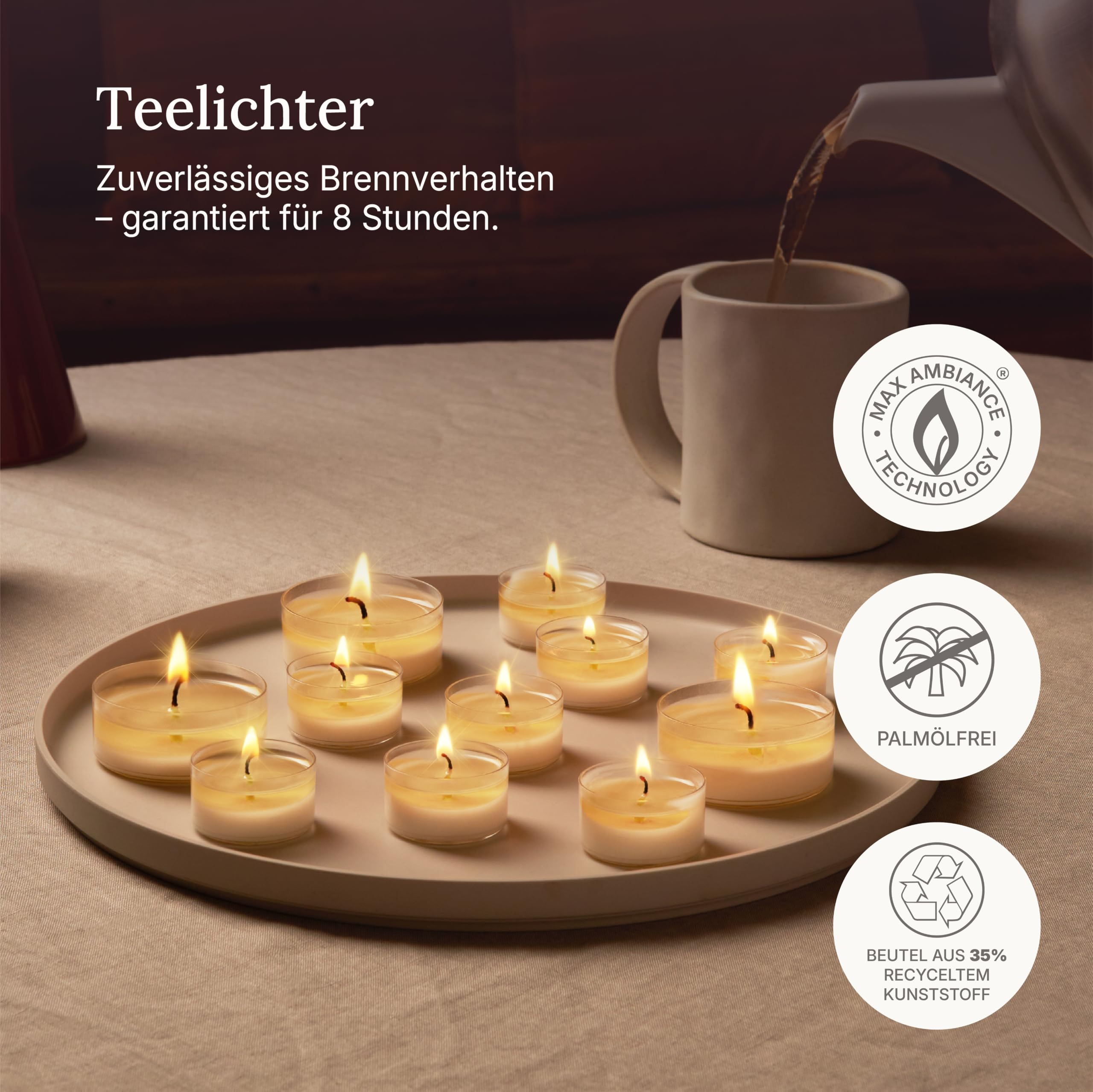 Bolsius - Großpackung Teelichter - 225 Stk. - 8 Brennstunden - Weiß - Enthält Naturliches Pflanzenwachs - Länge Brenndauer - Dekorative Haushaltkerzen - Ohne Palmöl