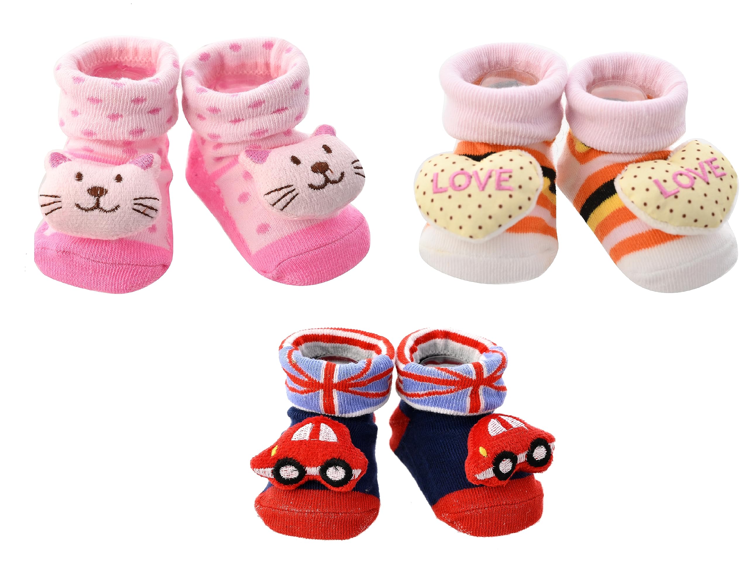 Soku Shopee kids baby boy girl children newborn infant anti skid cartoon fancy soft cotton socks/booties (0-6 months) (B0CCNNRB8P) Amazon Price History, Amazon Price Tracker
