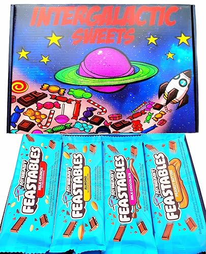 Beast Chocolate Bar Hamper Gift Box | Peanut Butter, Milk Chocolate, Almond, Crunch | BY INTERGALACTIC SWEETS