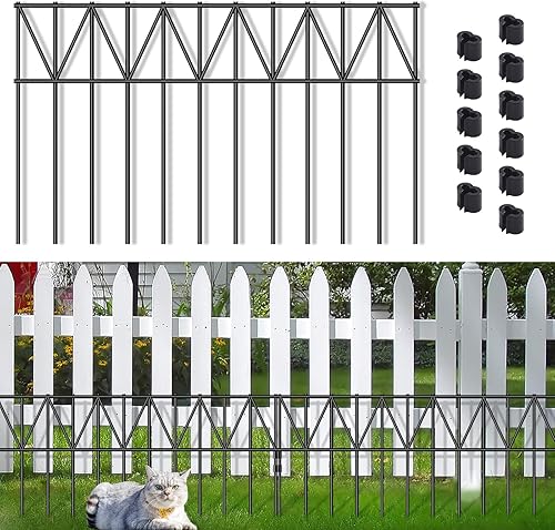Miniatura 1 de ZXMT - Valla decorativa de jardín para conejos, paquete de 12 unidades, 12 pulgadas de alto x 20 pies de largo, valla de barrera de animales, borde