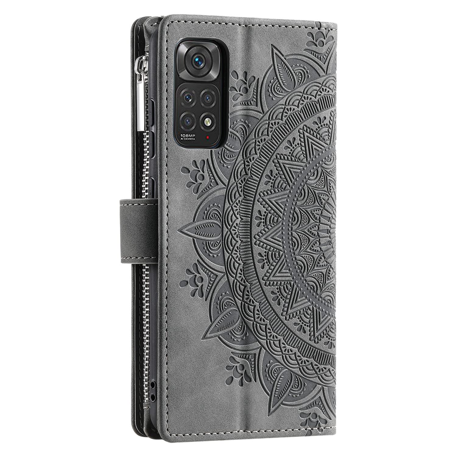 Custodia A Portafoglio In Pelle Per Xiaomi Redmi Note 11 / 11S - Con Supporto E Scomparti Per Carte, Colore Bordeaux