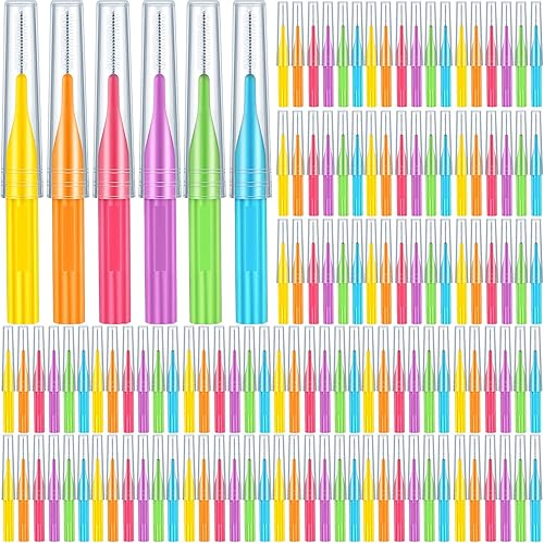 Lallisa 300 piezas de cepillo interdental para aparatos ortopédicos desechables, hilo dental, palillo de dientes, cabeza de hilo dental, cabezal de