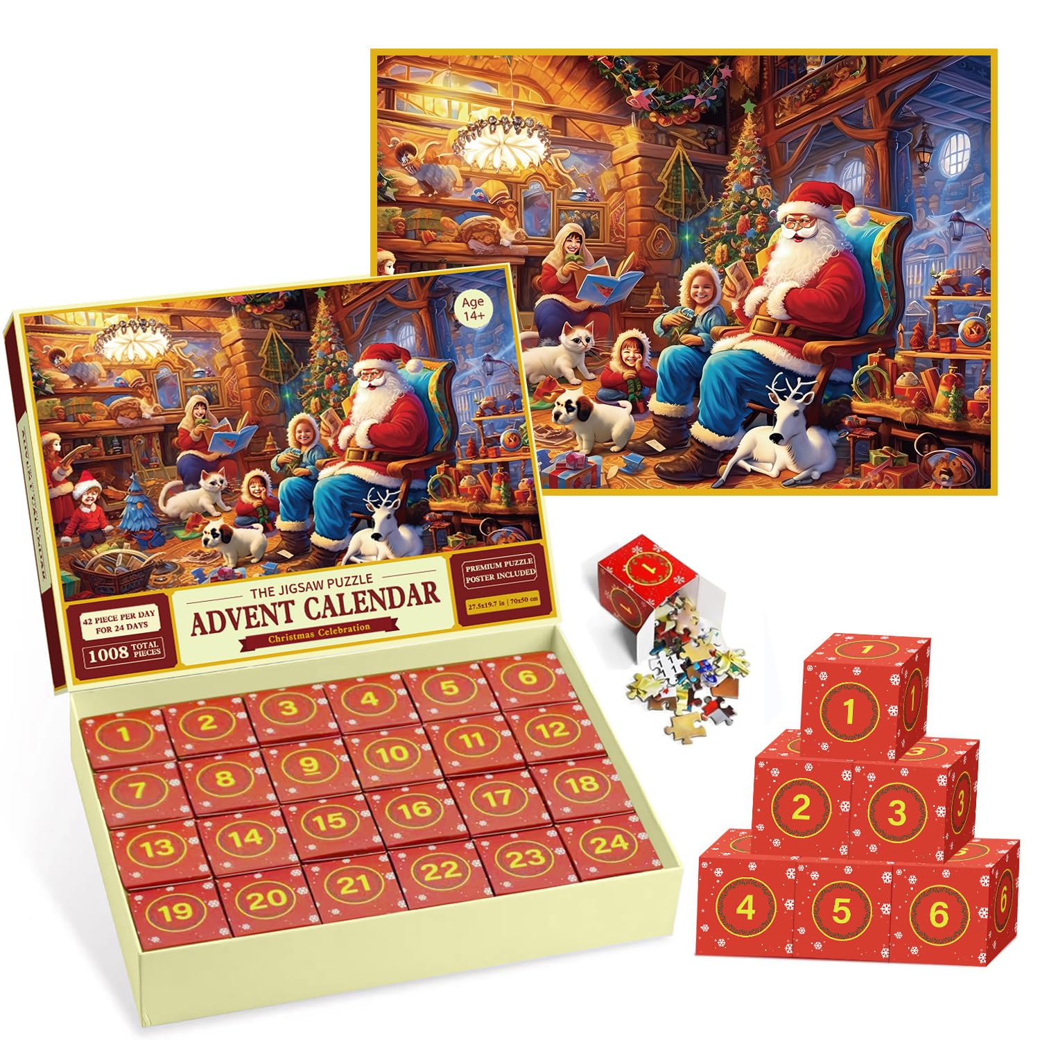 Amazon.com: Advent Calendar 2026,Countdown 1008 Adult Puzzle,24