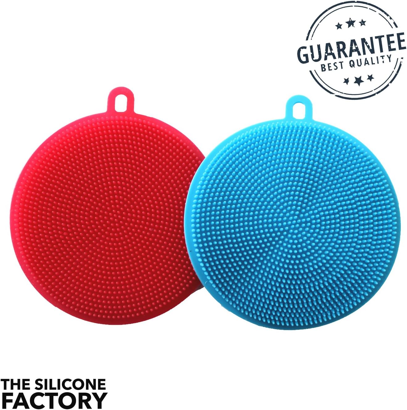 Silicone Sponges 5-in-1 Multifunctional Ecological Antibacterial Multipurpose Scraping Brush Scrubber for Washing Dishes, Cleaning Kitchen, Vegetables or Bathroom (Set of 2) [1-year warranty]