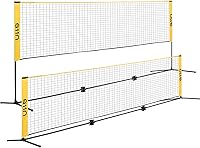 A11N Sports Portable Pickleball Net - Height Adjustable Badminton Volleyball Net for Kids Tennis Soccer Tennis, Driveway Indoor Outdoor 11ft/14ft/20ft