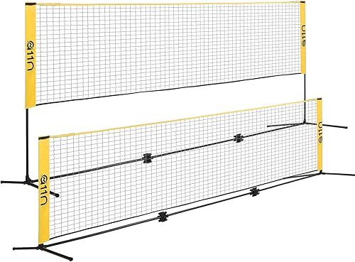 Miniatura 7 de A11N - Red de pickleball portátil para entrada, tamaño de media cancha, red de 11 pies para pickleball, tenis para niños, tenis de fútbol