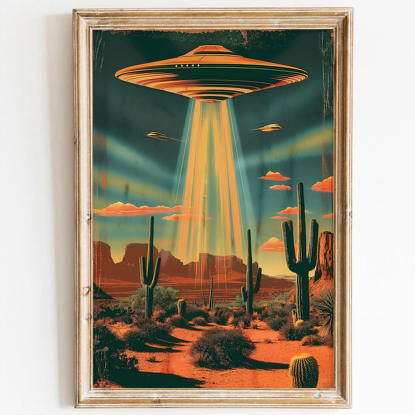 Amazon.com: Desert Landscape Pictures Ufo Canvas Wall Art Desert