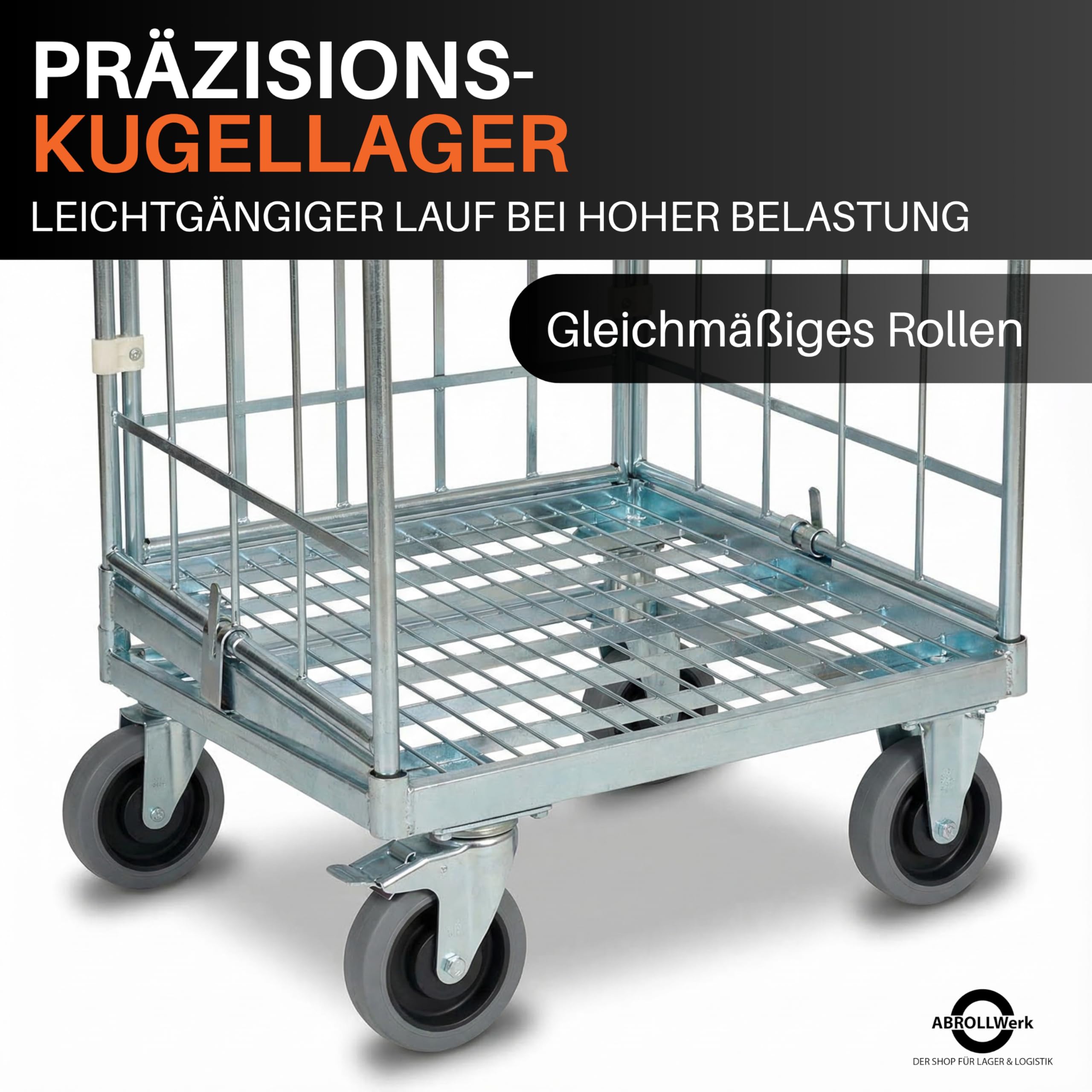 2er Set Einbaurad 125 mm – Gummirollen grau, spurlos – langlebiges Ersatzrad mit Kugellager & Achszubehör M10 – Vielseitig & Leise Transportrollen für Möbel, Werkstatt & Industrie