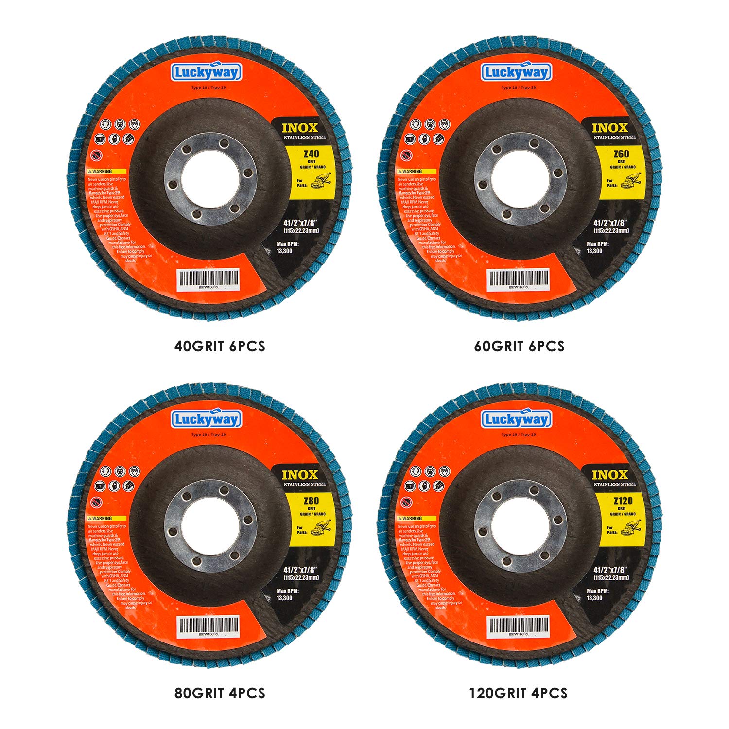 Amazon.co.jp: Luckyway 20ピース 4-1/2 x 7/8インチ T29 ジルコニア