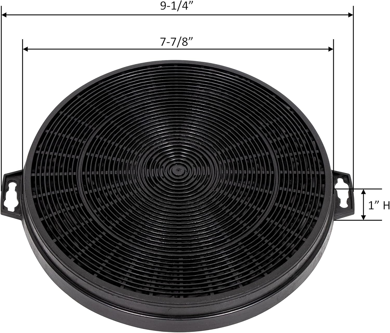 Awoco 8" Charcoal Filter for Built-in Ductless Ventilation Range Hood