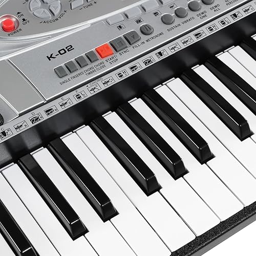 Miniatura 7 de Joy - Teclado electrónico portable de 54 teclas con pantalla LCD para principiantes