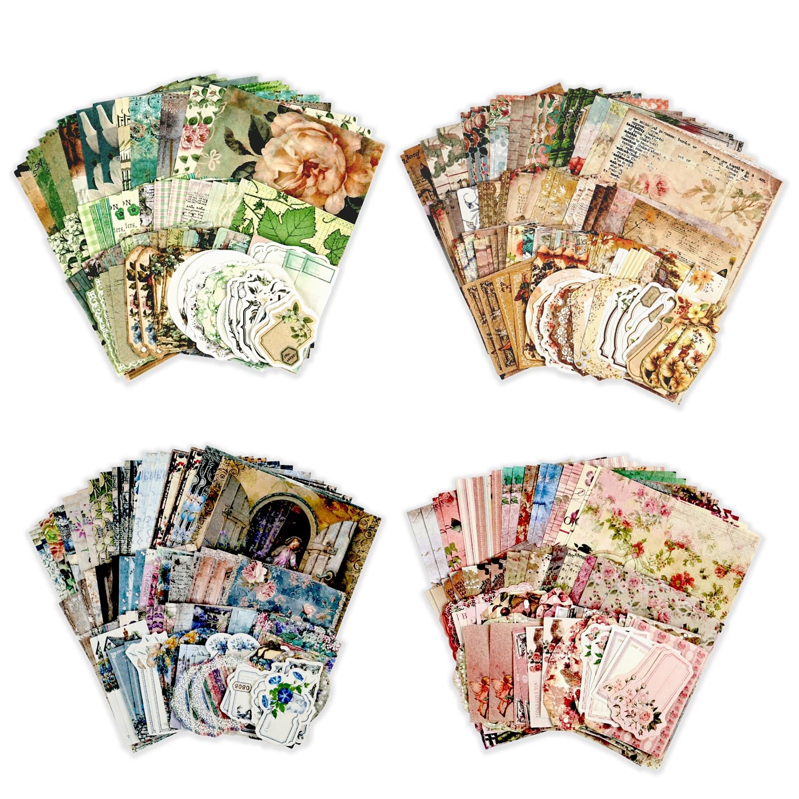 Zestaw 400 arkuszy w stylu vintage, do scrapbookingu, artykuły do dziennika śmieci, różne rozmiary, materiały papierowe do scrapbookingu, kolażu, tworzenia kart, rękodzieła, sztuki dekoracyjnej, 400