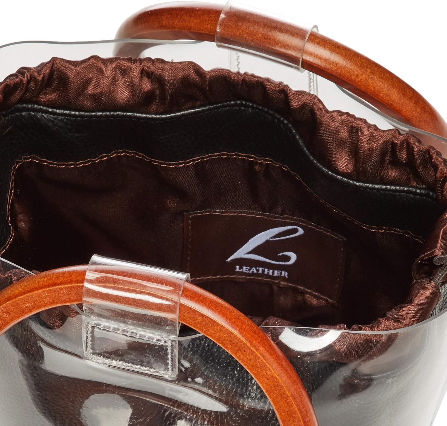 Clear Wood Handle Bag