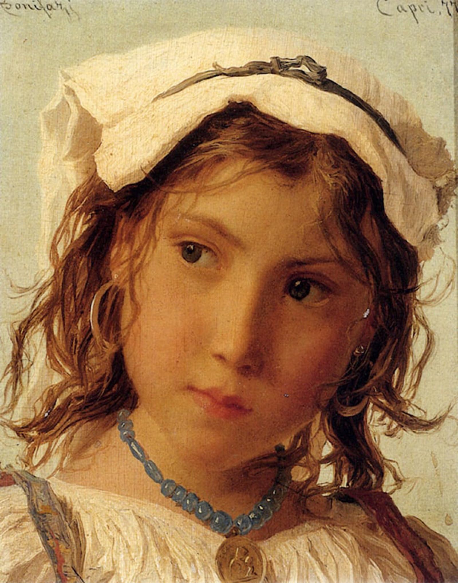 ARTXLXXBN Famous Art Print Poster Vintage Wall Art Peasant Girl From Adriano Bonifazi Canvas Art Poster for Home Decor 60x90cm