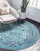 Vista 14 de Unique Loom Medici Collection - Alfombra tradicional vintage botánica azul (2' 2 x 3' 0)