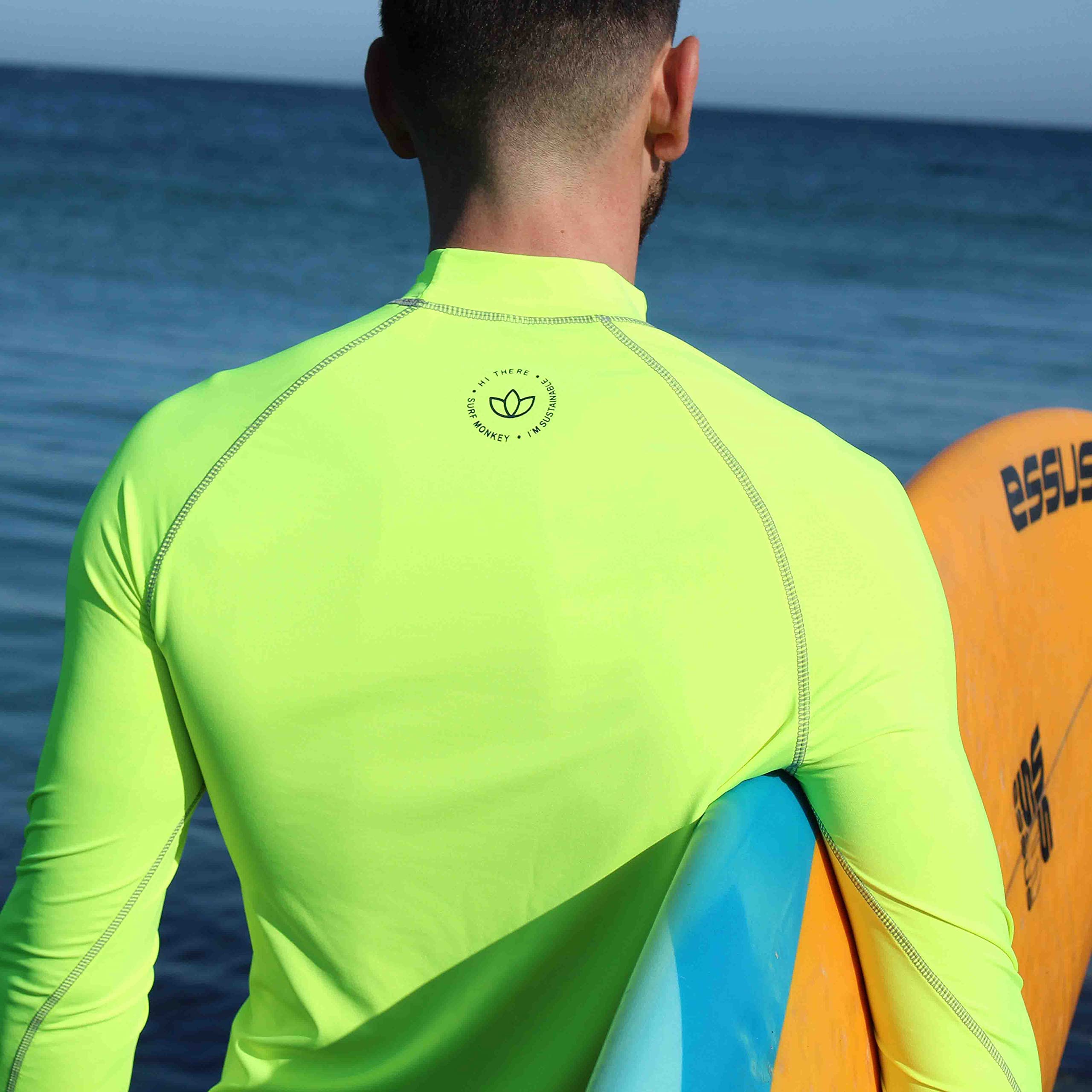UPF50 Sun Protection, T-shirt à manches longues pour homme Surf Monkey - Tissu recyclé