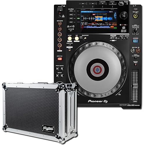 Pioneer CDJ-900NXS Professional DJ Media Player with Headliner HL10201 CDJ/DJM Flight Case