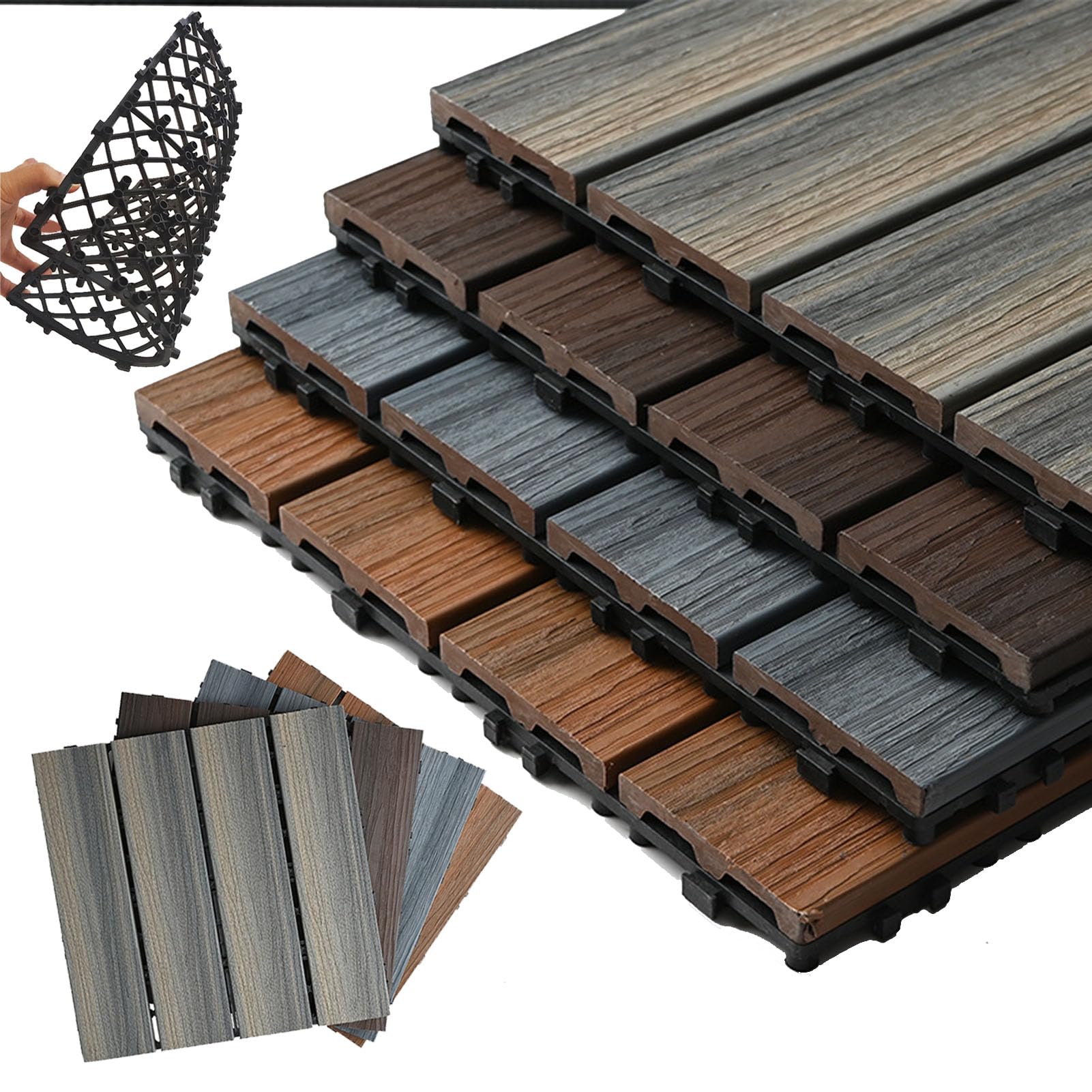 Amazon | Kanduo プラスチックフローリング 8 正方形インター