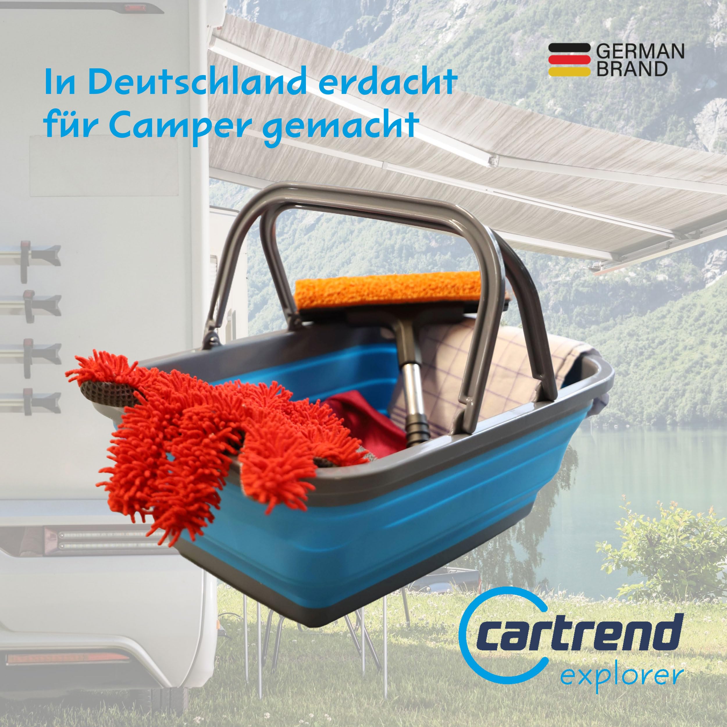 cartrend Vasca Pieghevole con Manico