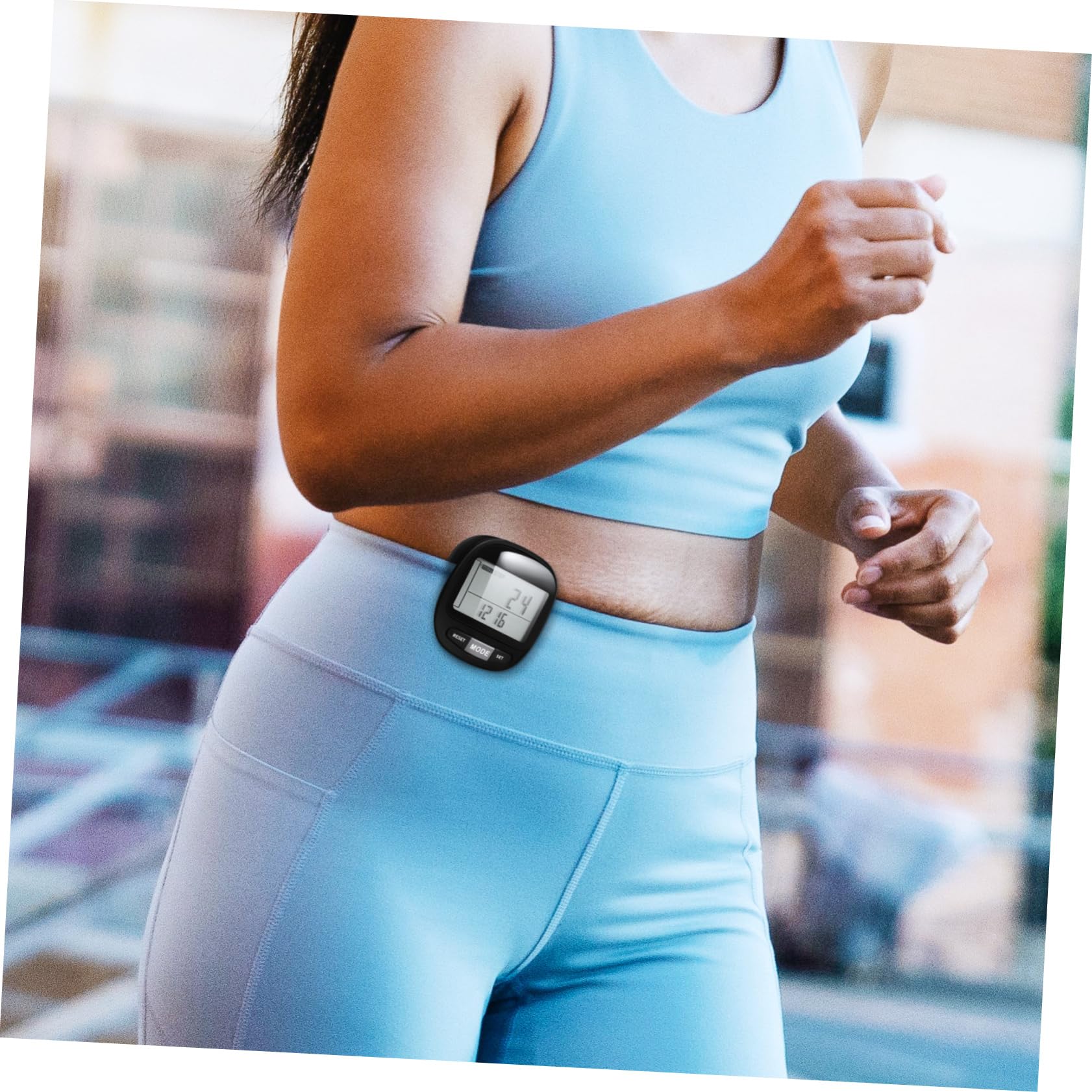 Toyvian Compteur de Portable Clip Pedomètre avec Affichage de Distance pour Activités Extérieures Sensor Technologie Mémoire de Jours