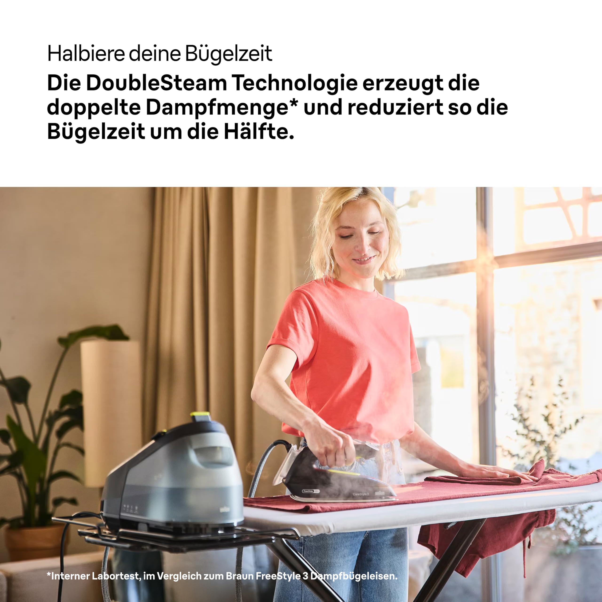 Braun CareStyle 3 IS3257BK, Dampfbügelstation Mit FreeGlide 3D Technologie, 125 g/min Dampf, Schnelles Aufheizen, iCare Modus, Vertikales Bügeln, Abnehmbarer 1,8L Tank, 2200W, Schwarz