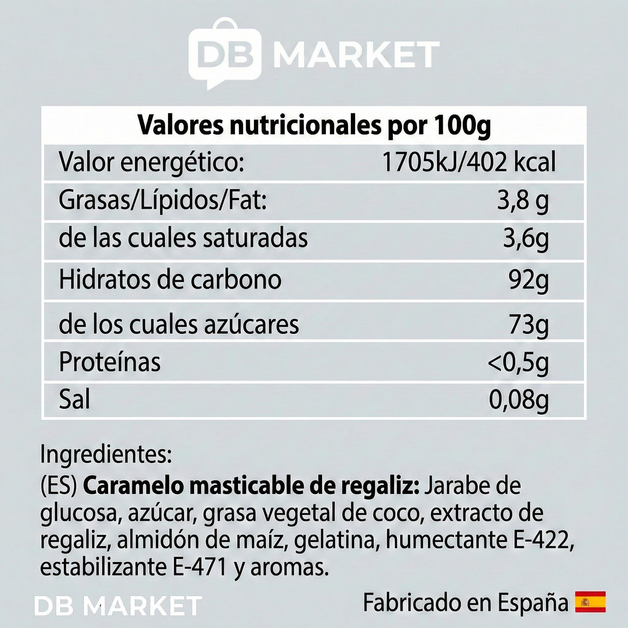 Caramelos Masticables de Regaliz 1Kg - Sin Gluten, Sin Lactosa, Sin Colorantes - Textura Suave y Cremosa