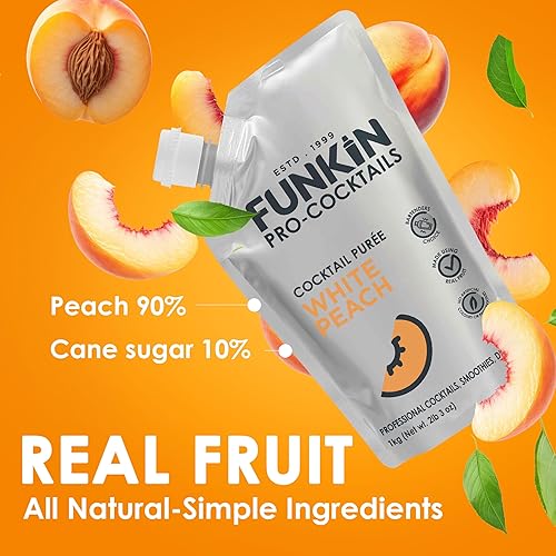 Miniatura 27 de Funkin puré de frutas fruta real, dos ingredientes, mezclador natural para cócteles, bebidas, batidos vegano, sin OMG, sin gluten (2.2 libras)