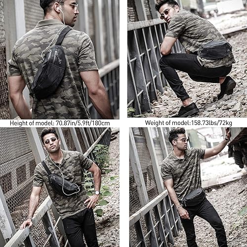 Miniatura 7 de Small Crossbody Bag Side Shoulder Bag For Men, Women Mini Messenger Bag Black or Grey