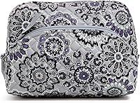 Vista 16 de Vera Bradley Bolsa organizadora de maquillaje cosmético grande de algodón para mujer