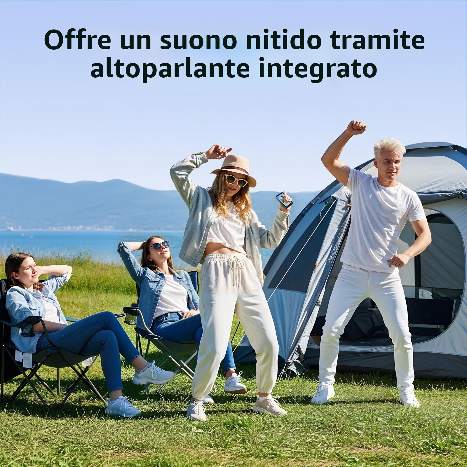 AGPTEK Lettore MP3 da 96 GB con Bluetooth e WiFi | 4'' Android 14 MP4 Lettore musicale con Spotify, Audible, App Store, fino a 1 TB, nero