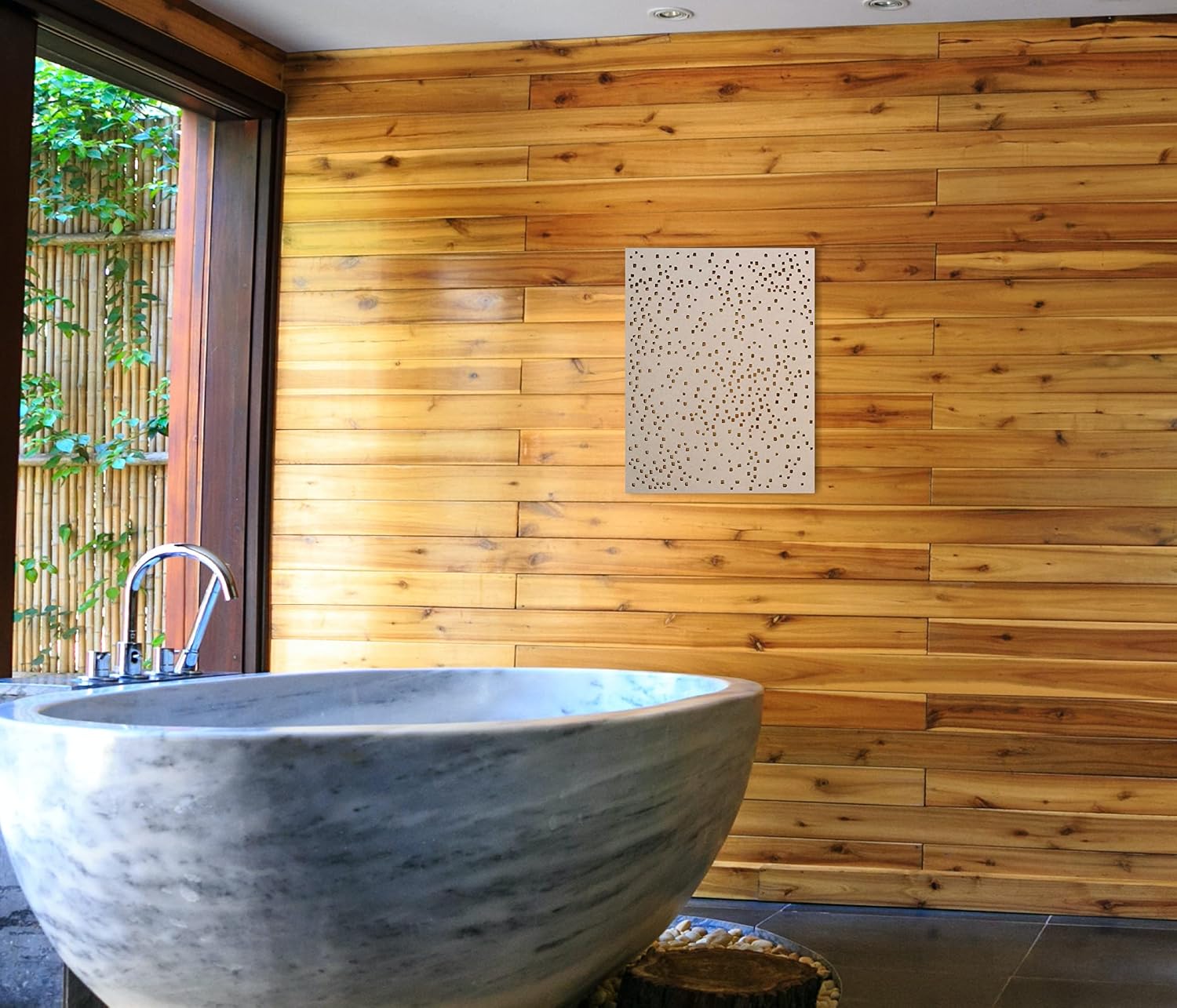 Lattice Panel with a Firework Speckled Design MDF Home & Yard Décor - Wall Panel - Privacy Screen - Trellis - Indoor and Outdoor Use
