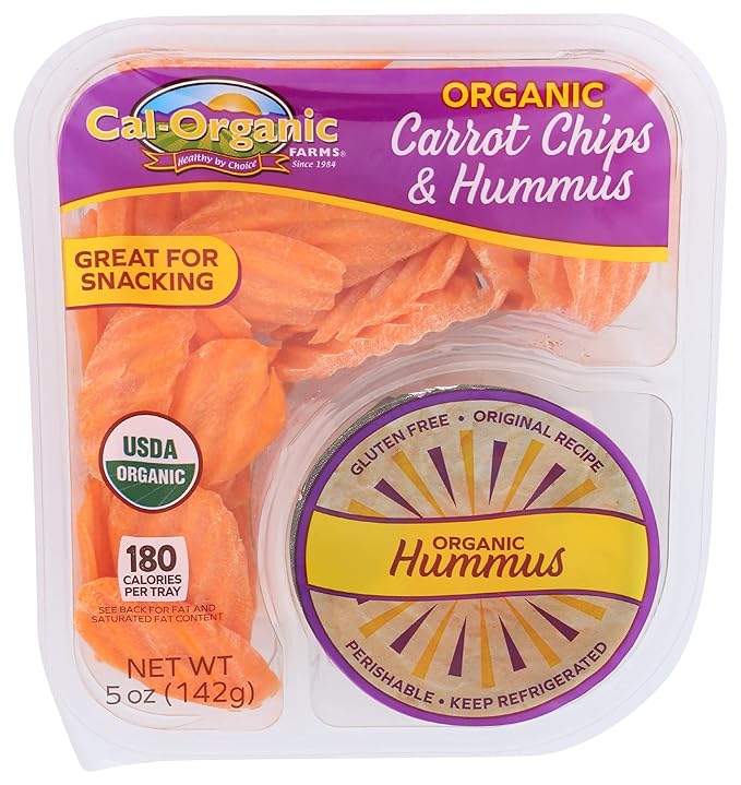 Cal Organic Organic Carrot Chips with Hummus, 5 OZ