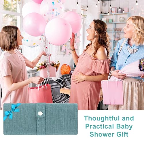 Miniatura 7 de Accmor Cambiador de pañales portátil, muselina de algodón plegable cambiador de bebé para viajes, artículos esenciales para bebés, regalos de